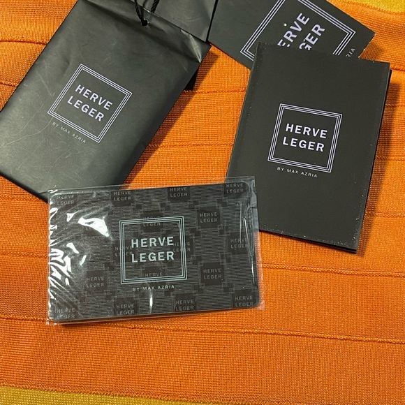 Herve Leger One Piece Swimsuit - Orange and Yellow - Picture 4 of 15